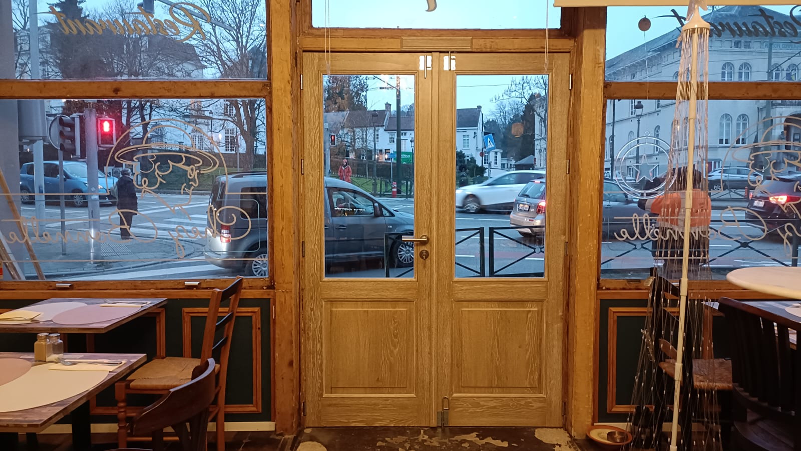 Porte de Restaurant en Chêne massif